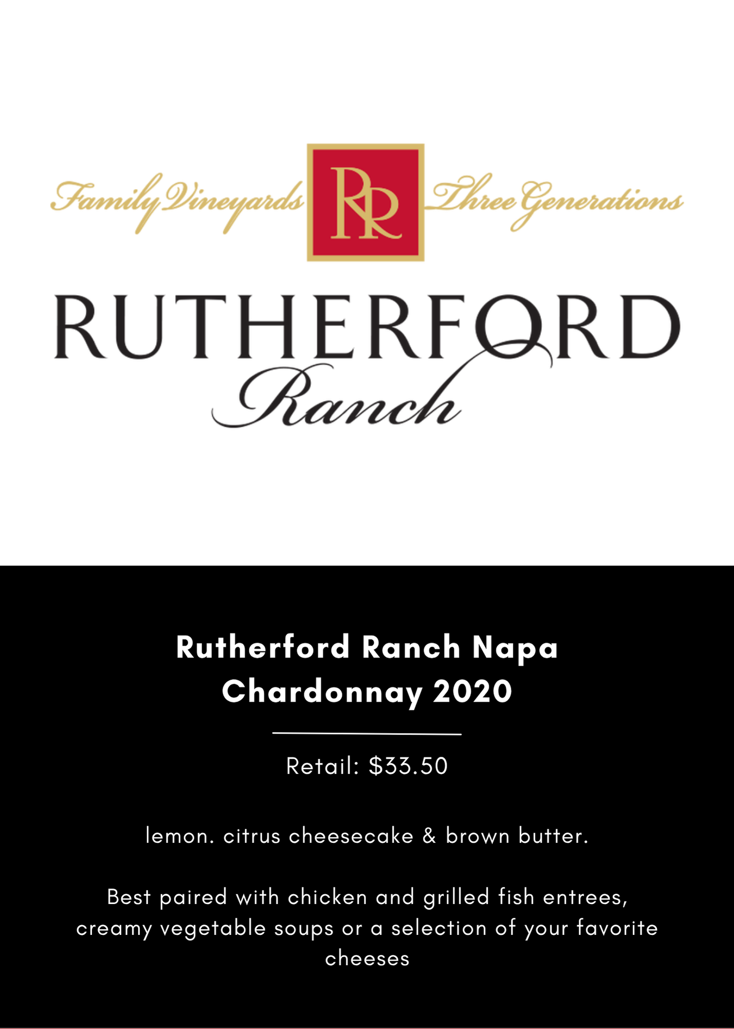 Rutherford Ranch Napa Chardonnay 2020