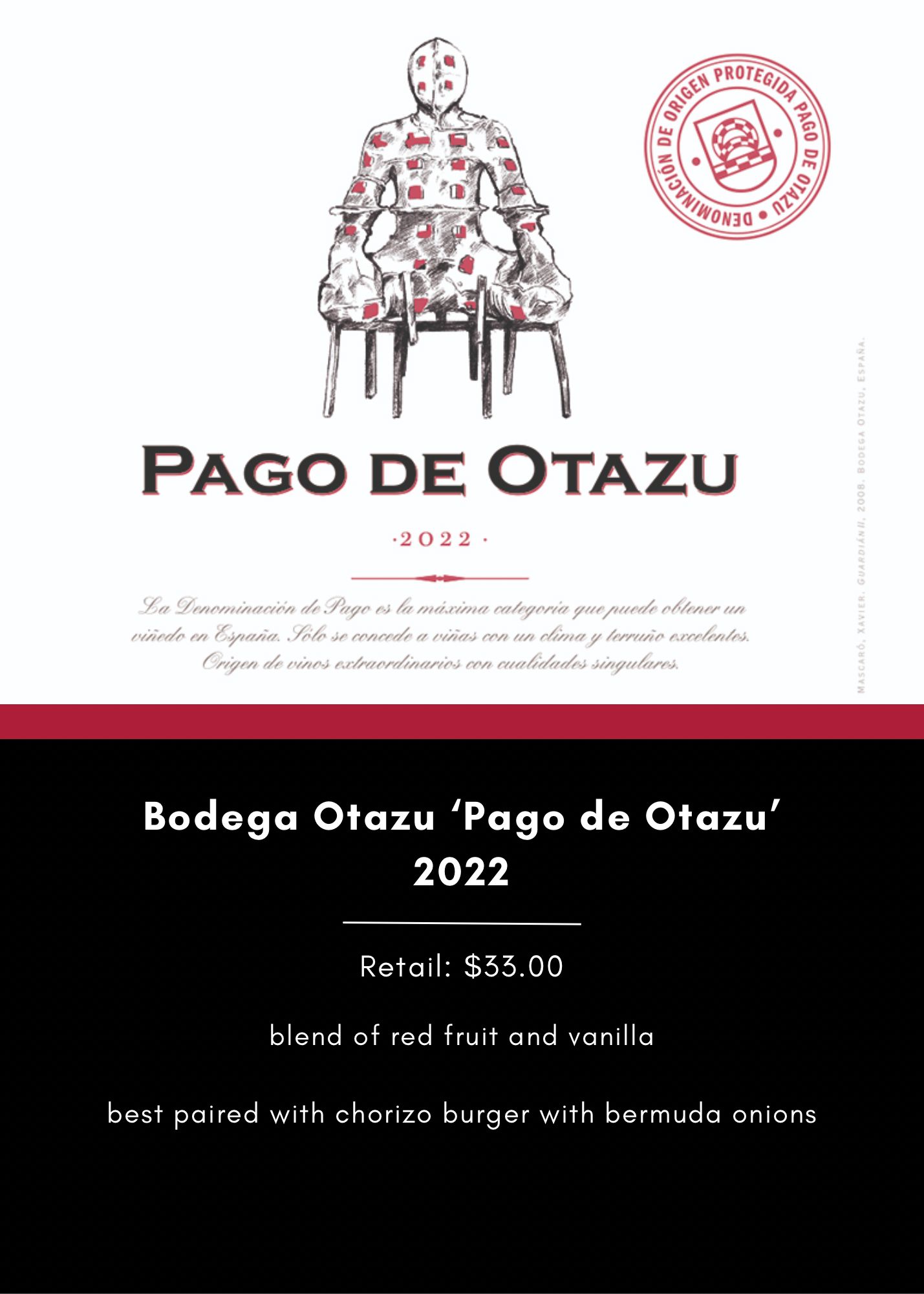 Bodega Otazu 'Pago de Otazu' 2022