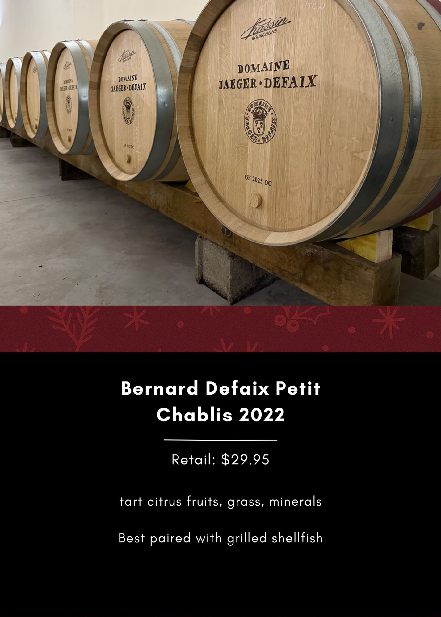 Barnard Defaix Petit Chablis 2022