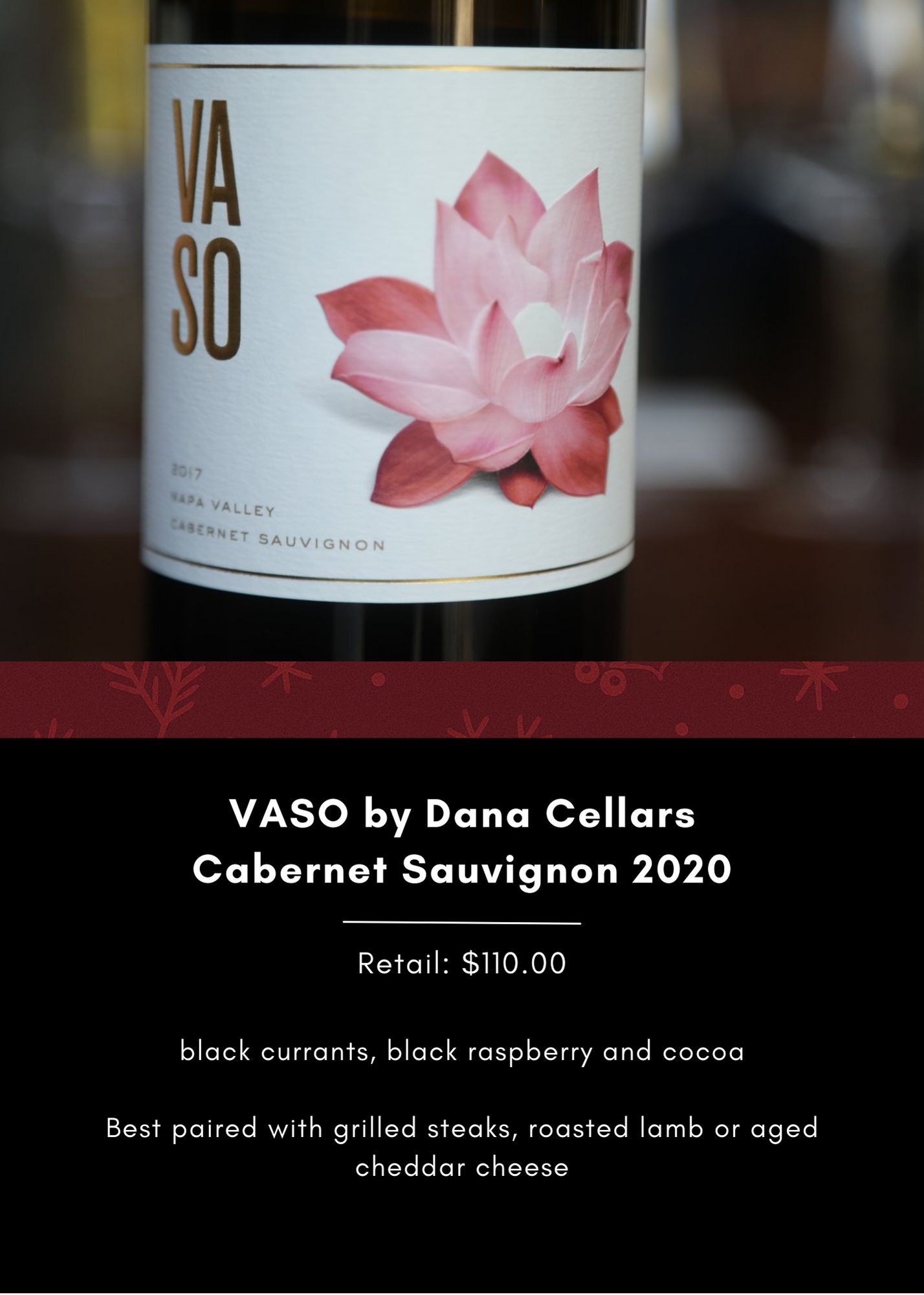 VASO by Dana Cellas Cabernet Sauvignon 2020